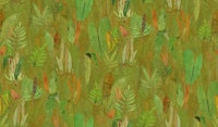 Eden in mustard green orange papel pintado