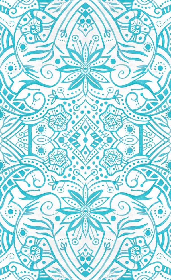 Greek Baroque Pattern Teal