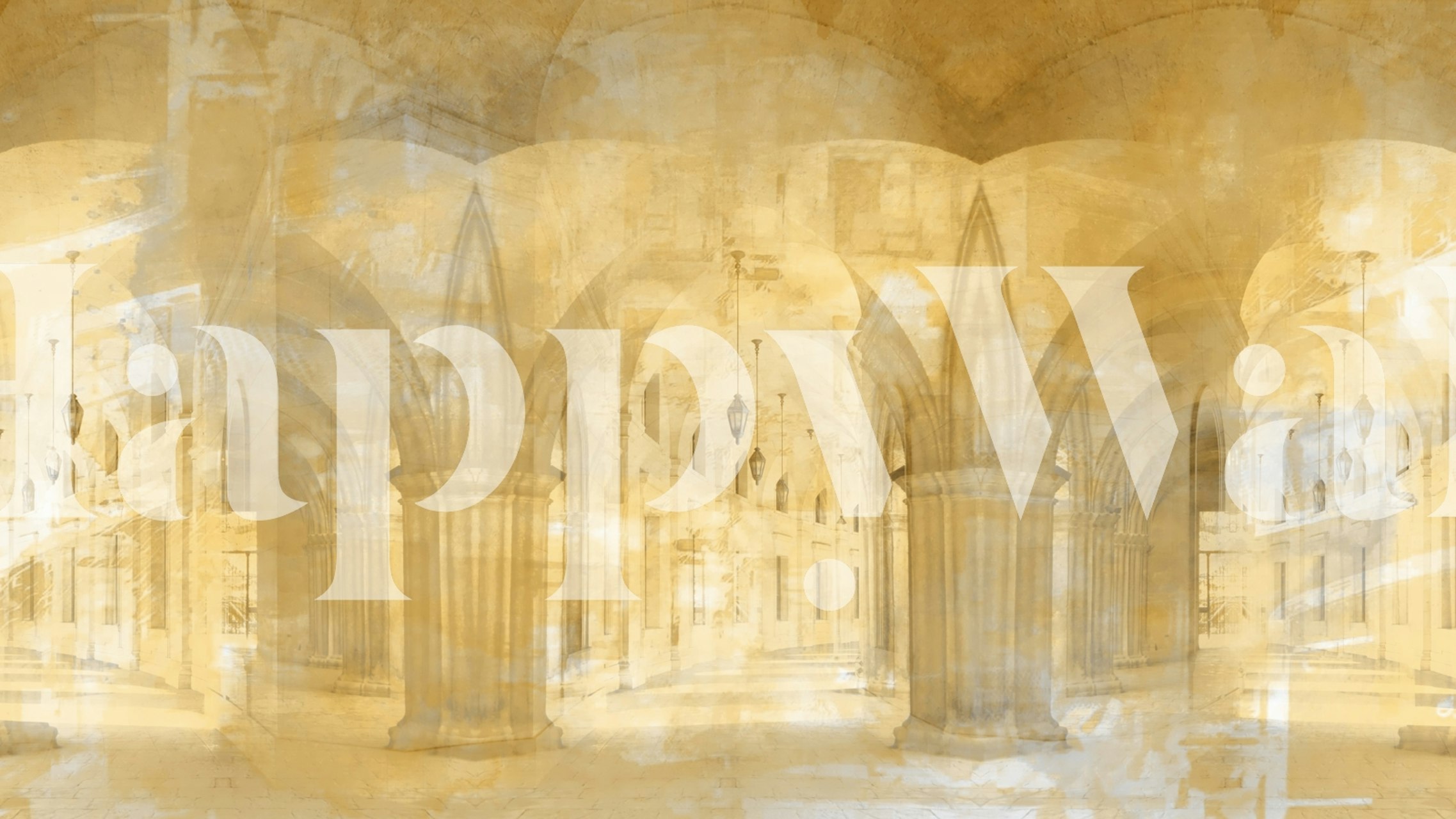 Classic Architecture Tapete in einem Raum