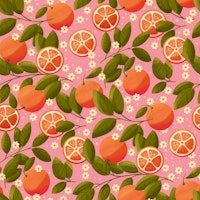 Citrus Delight on Pink papiers peint