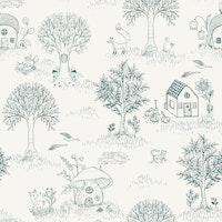 Timeless woodland toile for the kidsroom papiers peint