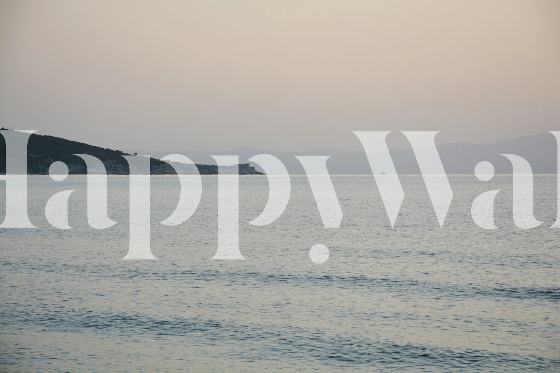 Calming beach seascape with soft pastel colors wallpaper