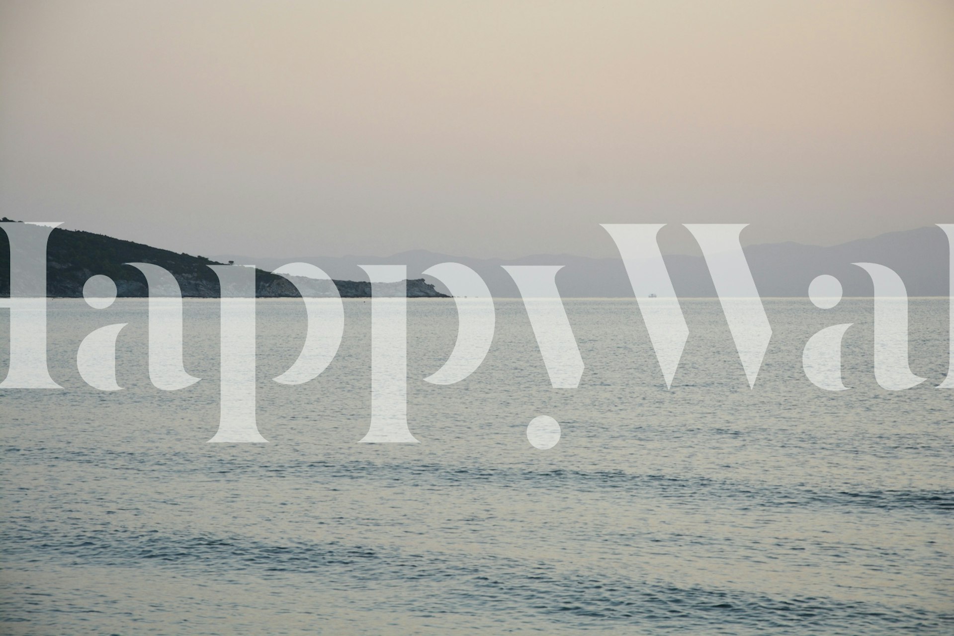 Calming beach seascape with soft pastel colors wallpaper