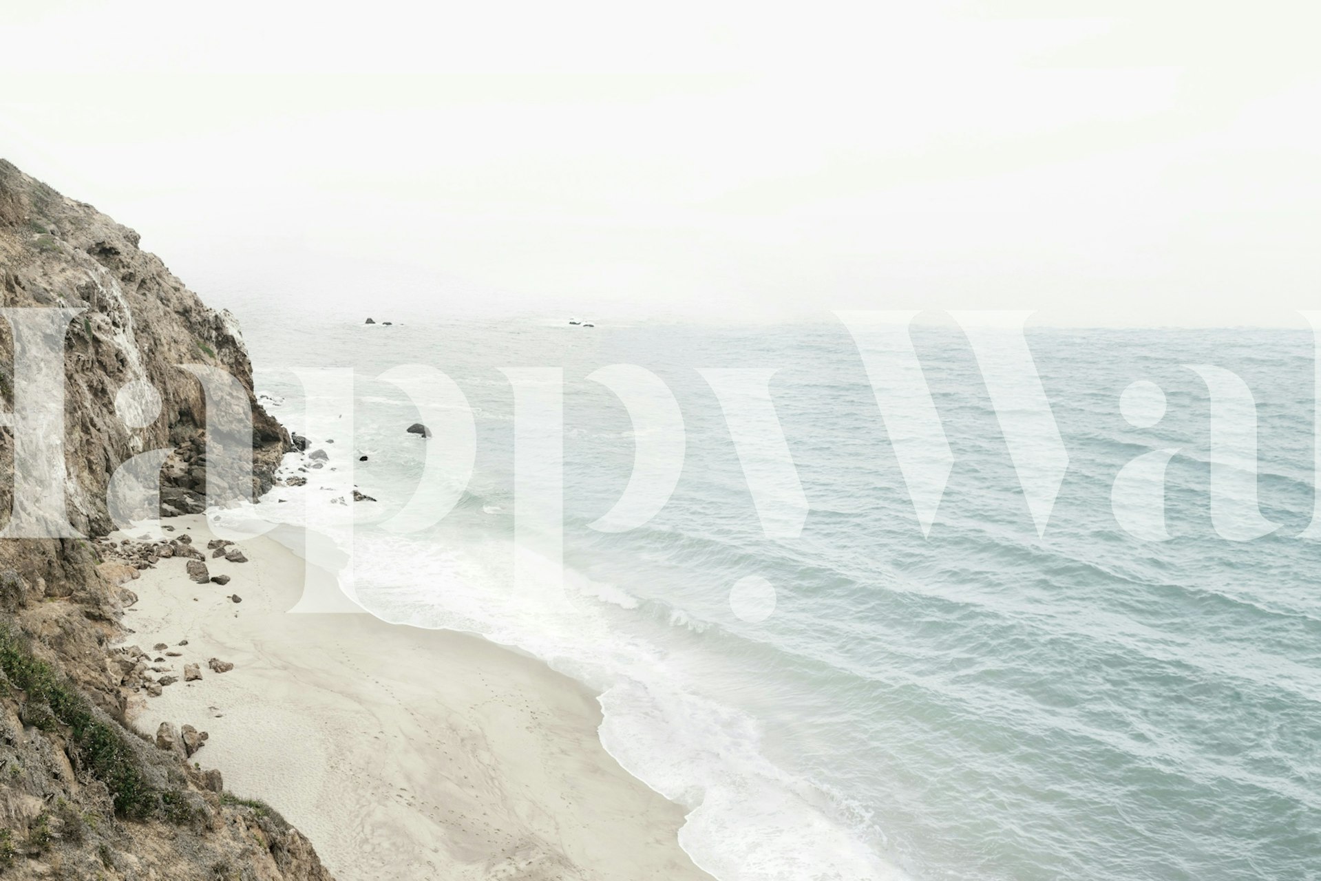 California Coast wallpaper in a room