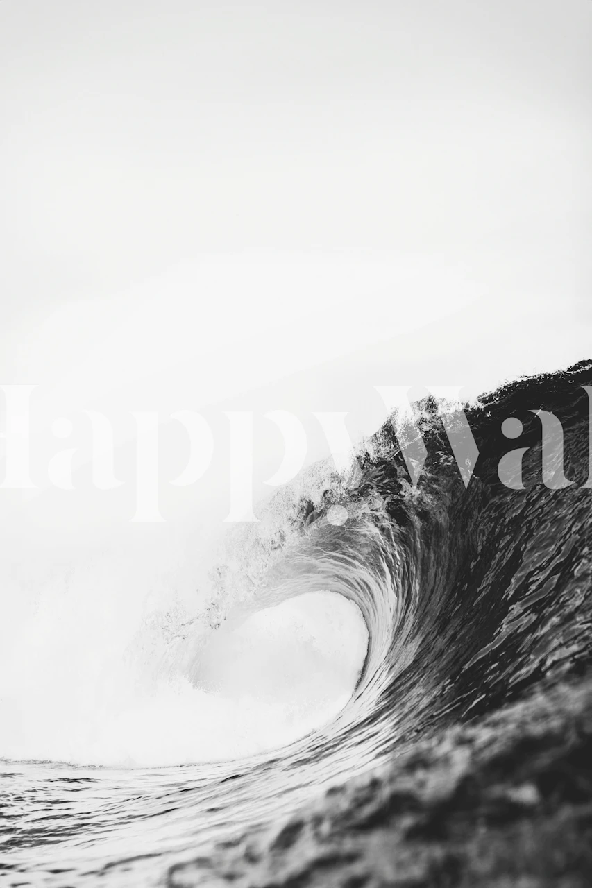 Monochrome Ocean Swell Tapete in einem Raum