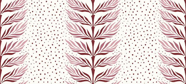 Palm leaf stripe - burgundy