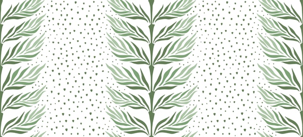 Palm leaf stripe - green