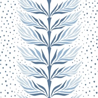 Palm leaf stripe - blue tapete