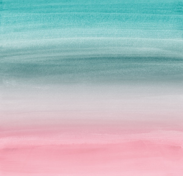 Pink Teal  Watercolor 1
