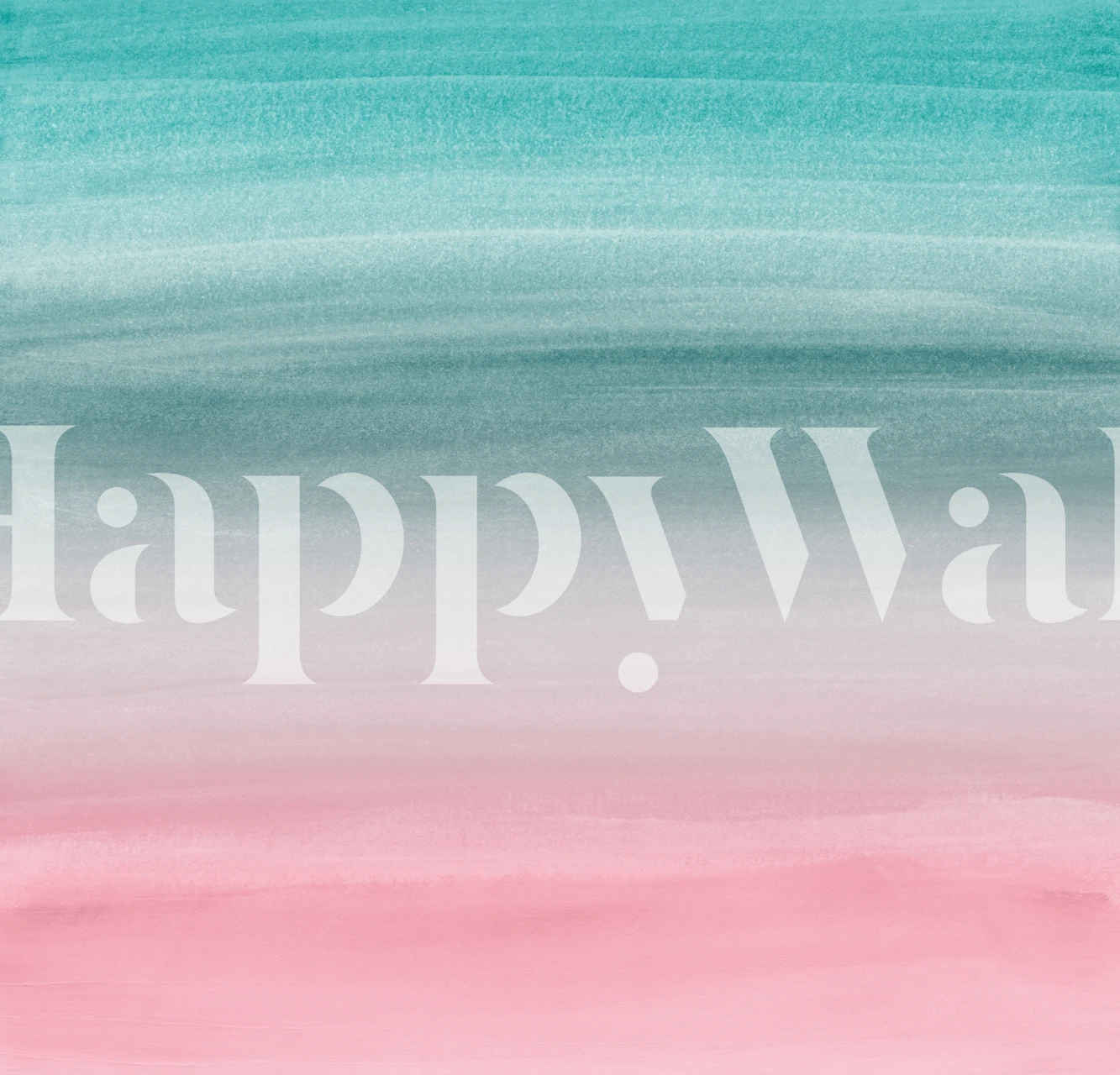 Gradient of pink, teal, and white brush strokes watercolor wallpaper