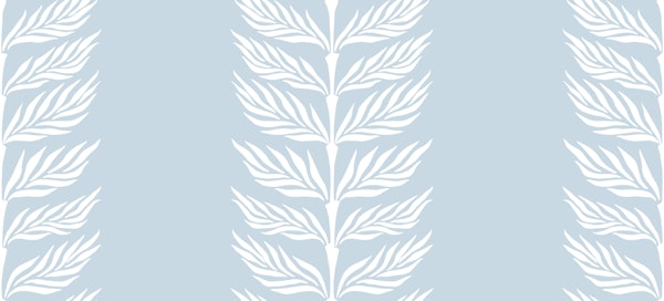 palm leaf stripe - light blue