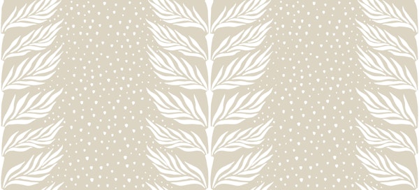 Palm leaf stripe - beige