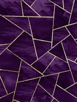 Dark Purple Ink Gold Geo 1 ταπετσαρία