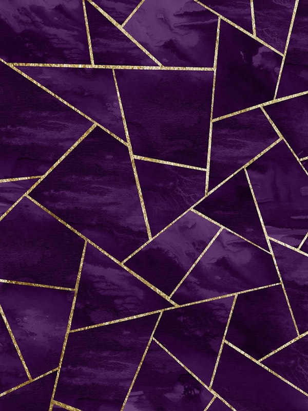 Dark Purple Ink Gold Geo 1