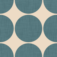 Modern Slate Blue Retro Spheres wallpaper