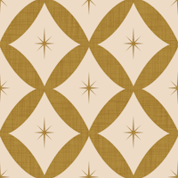 Atomic Star - Mid Century Starburst Mustard wallpaper