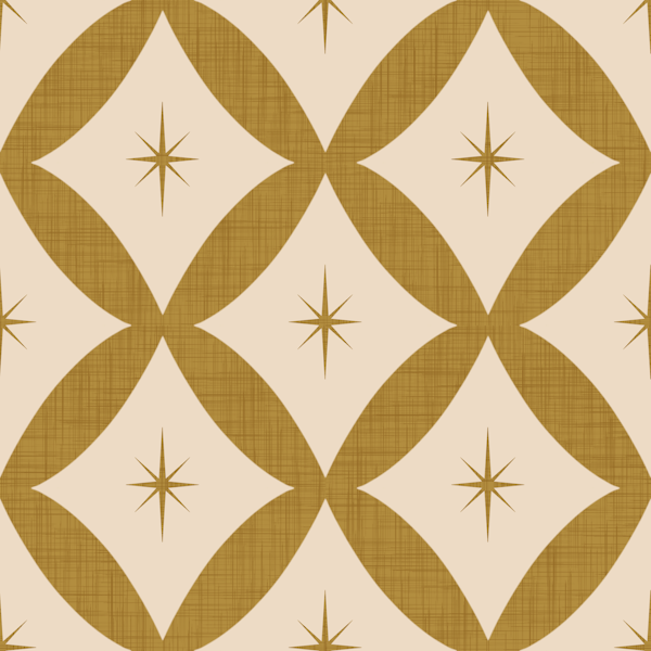 Atomic Star - Mid Century Starburst Mustard