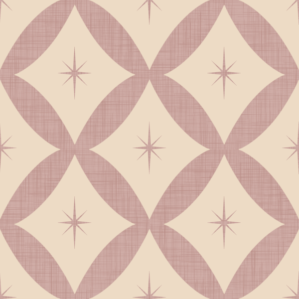 Atomic Star - Mid Century Starburst Mauve