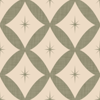Atomic Star - Mid Century Starburst Green wallpaper