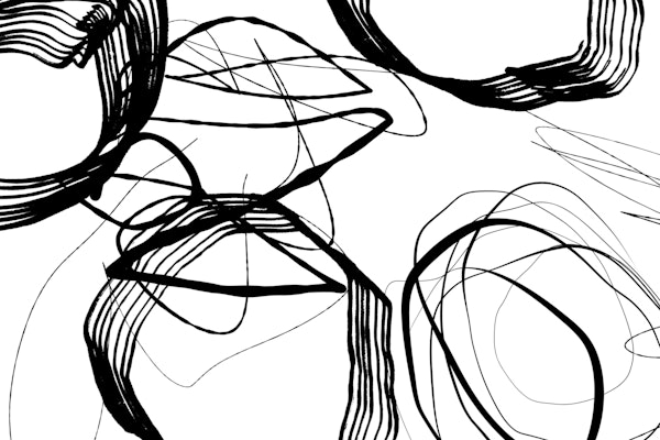 Flowing Ink Dynamics Black And White