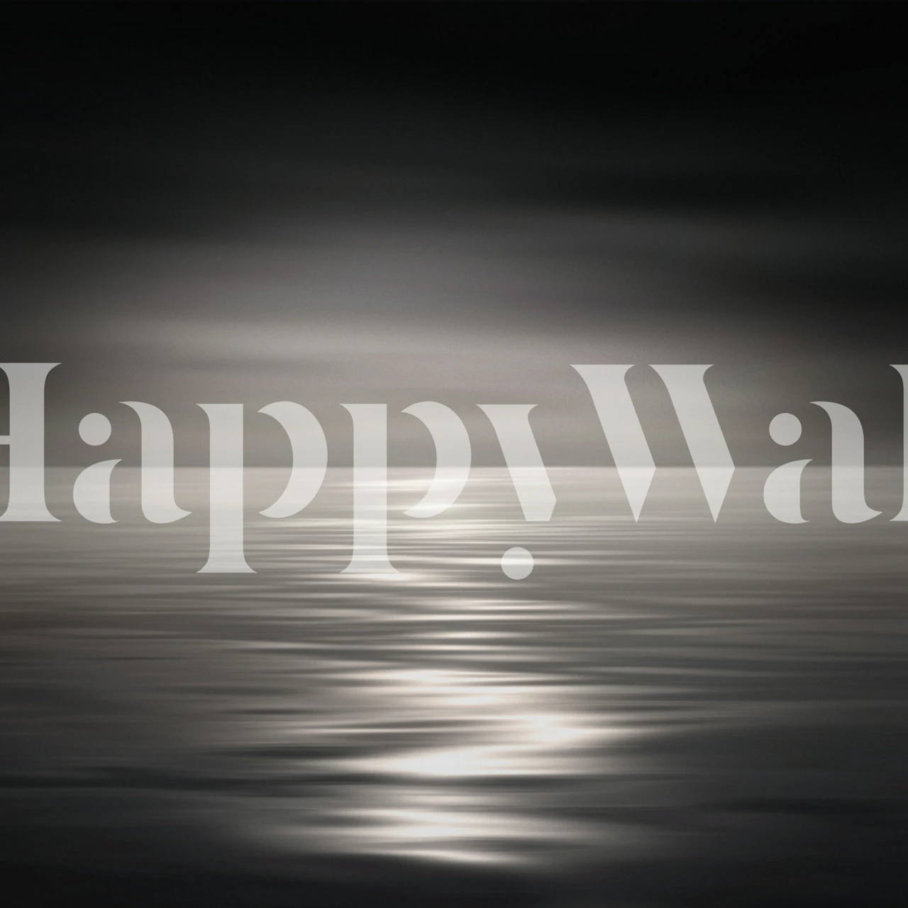 Seascape Glow wallpaper in a modern room