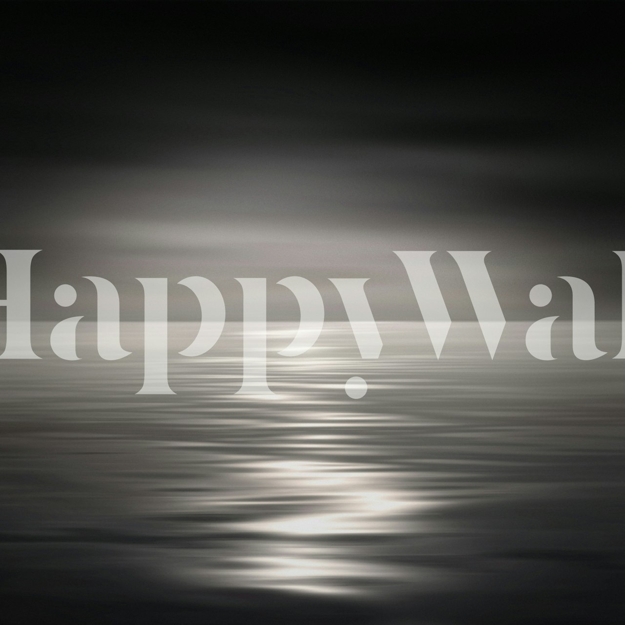 Seascape Glow wallpaper in a modern room