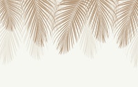 Soft Beige Palm Leaves Finesse 1 papel de parede