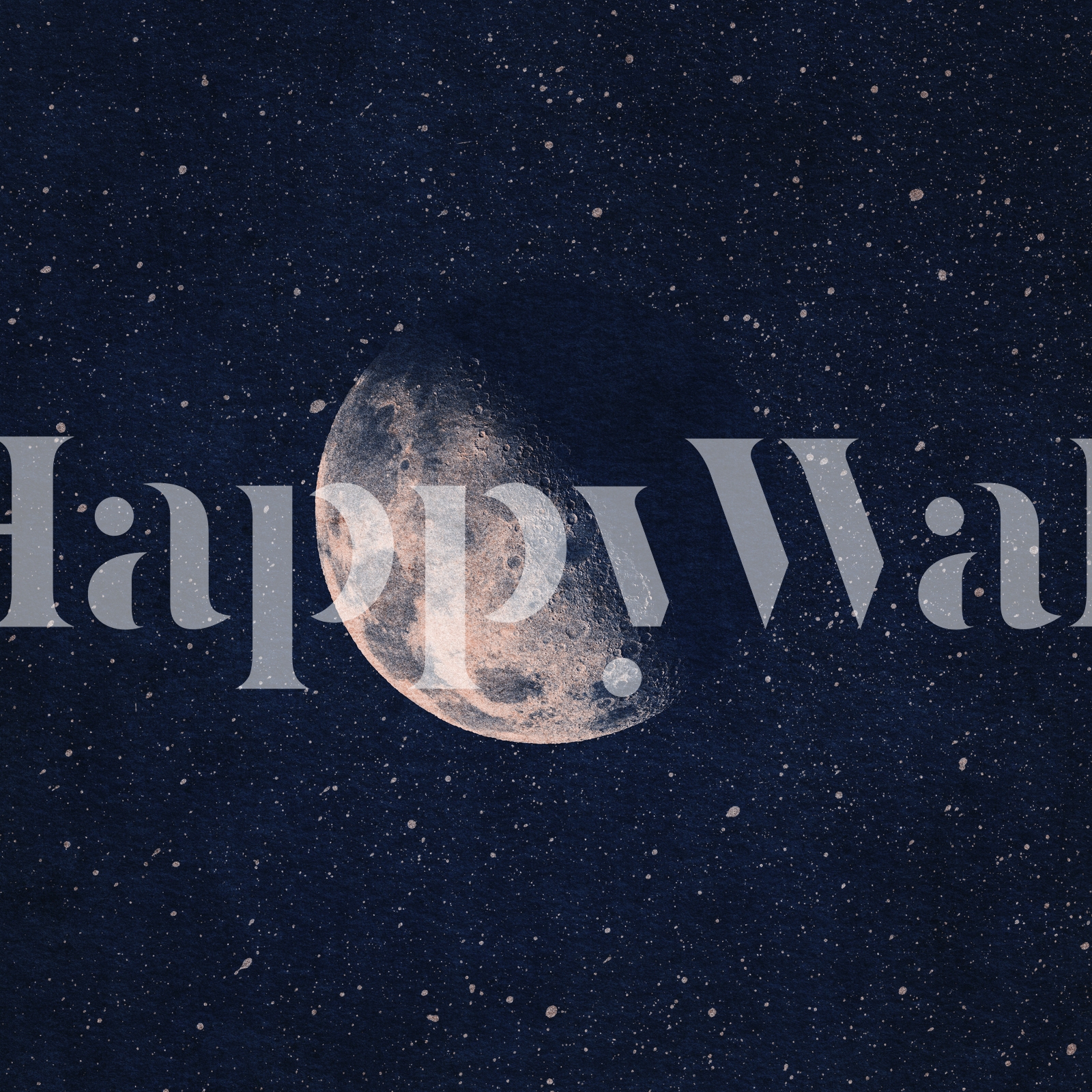Space Half Moon Wallpaper | Buy Online from Happywall