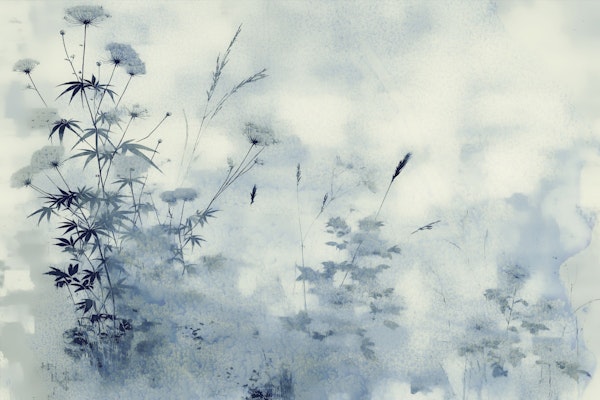 Floral Abstract Watercolor Meadow