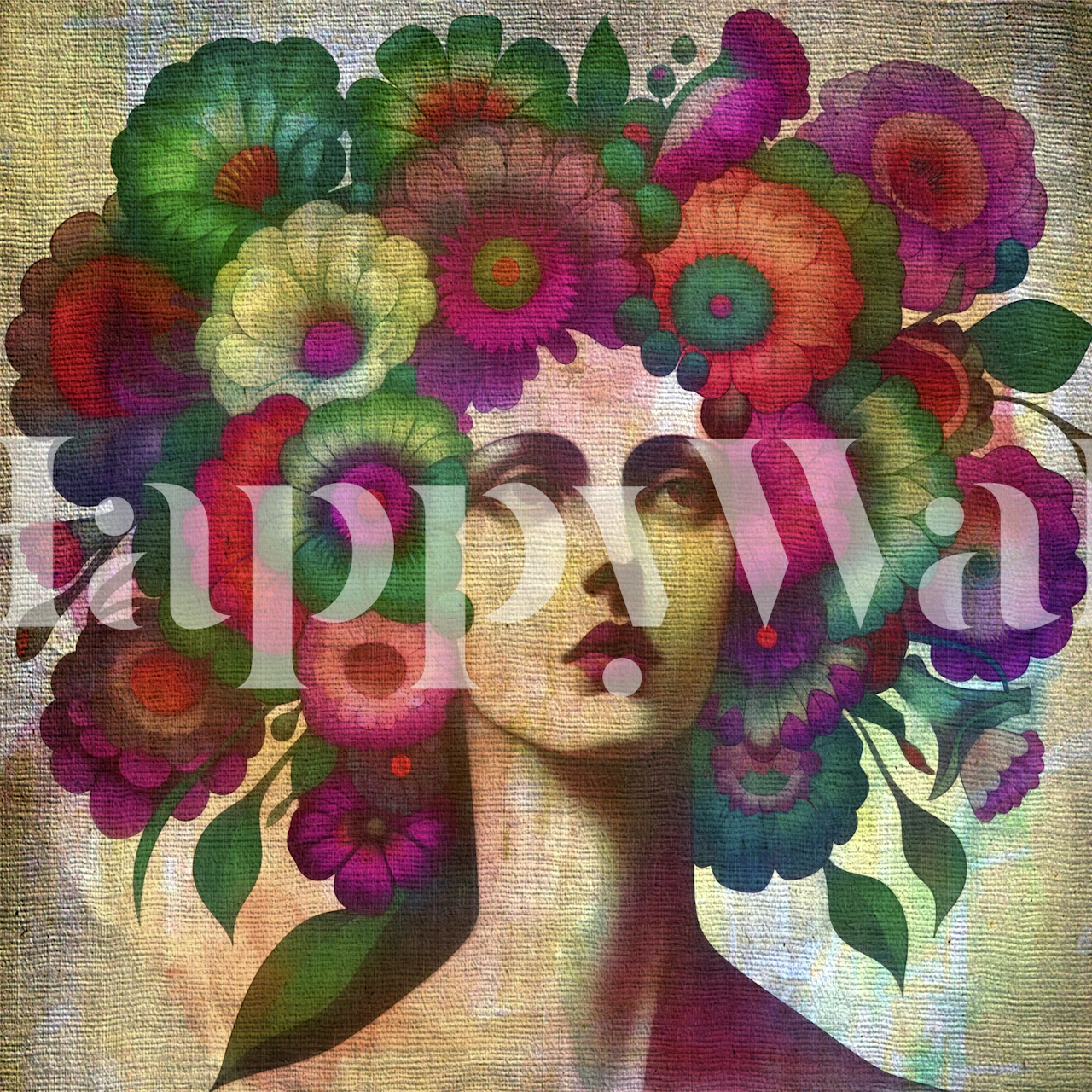 Blooming Muse papier peint floral dans une pièce