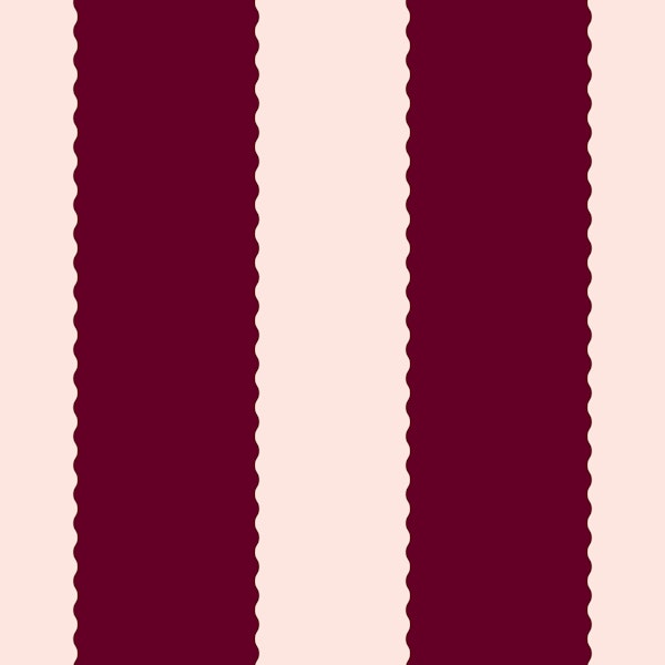 Small Wiggly Stripes Burgundy Pink