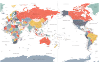 Pacific Centred World Map papiers peint