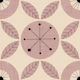 Atomic Floral Botanic Dots Mauve -Mid Century