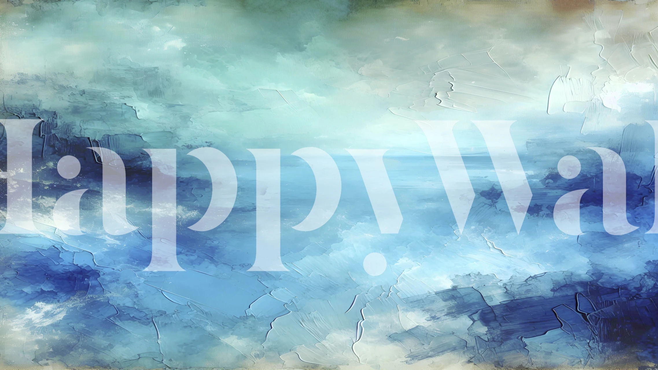 Cerulean Ocean Dreams wallpaper in a room