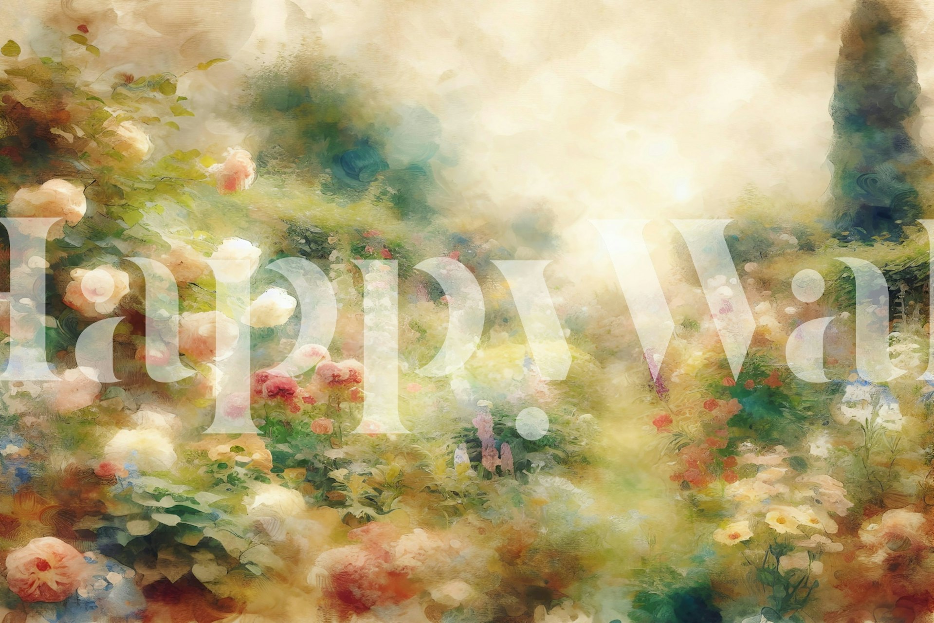 Sun-Kissed Meadow Dreams wallpaper in a room