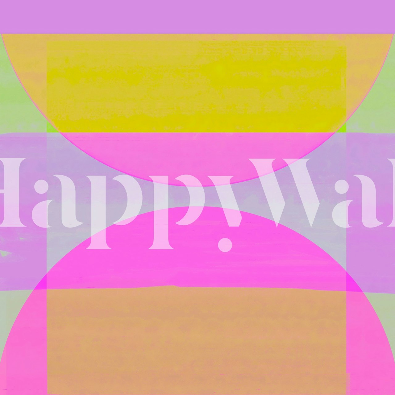 Pastel Semicircle Bauhaus Geo wallpaper in a room