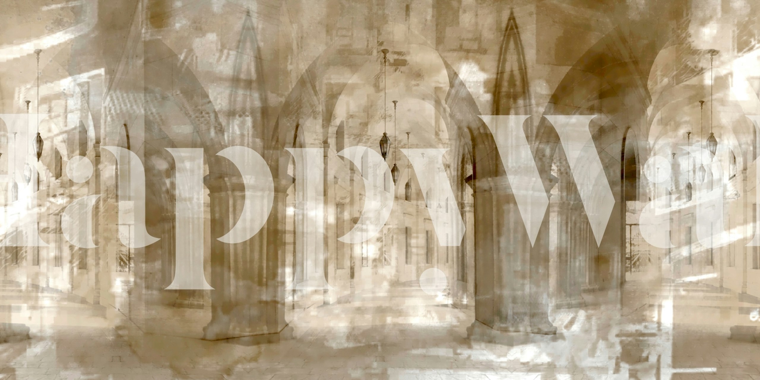 Aged Cathedral Arches tapetti huoneessa