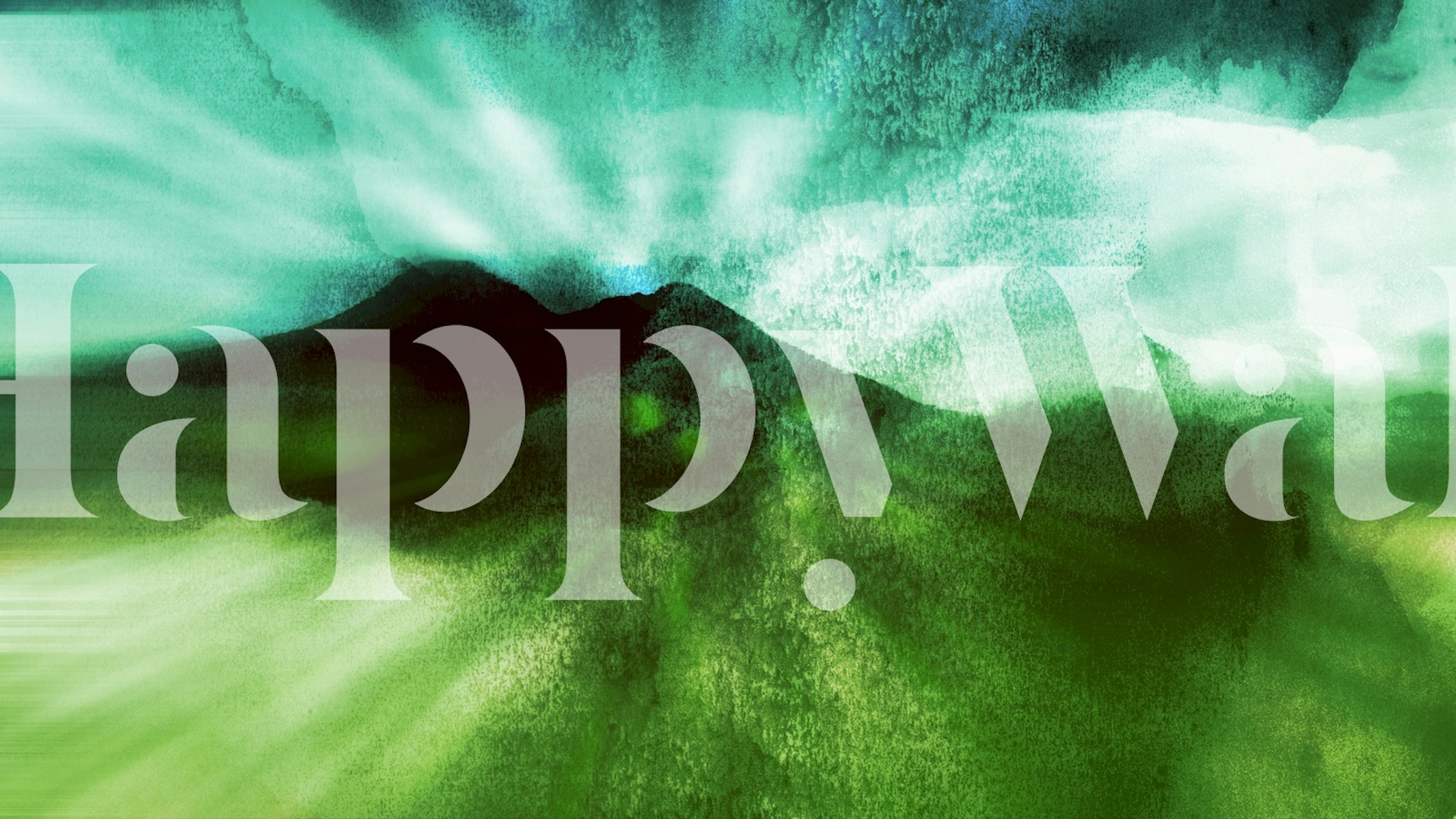 Papel pintado Mystic Mountain Dream en una habitación