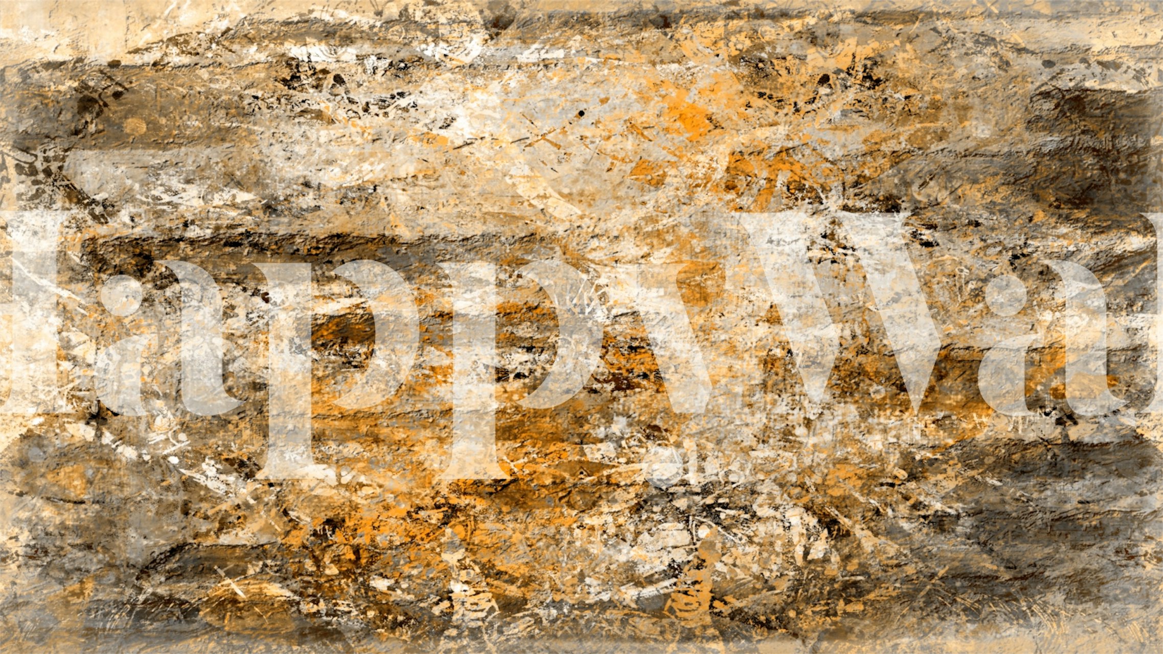 Aged Gold Abstract wallpaper displayed in a room