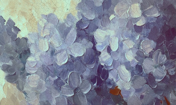 Sapphire Blossoms Antique Dream