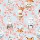 Floral Storybook Animal Portraits - Blue