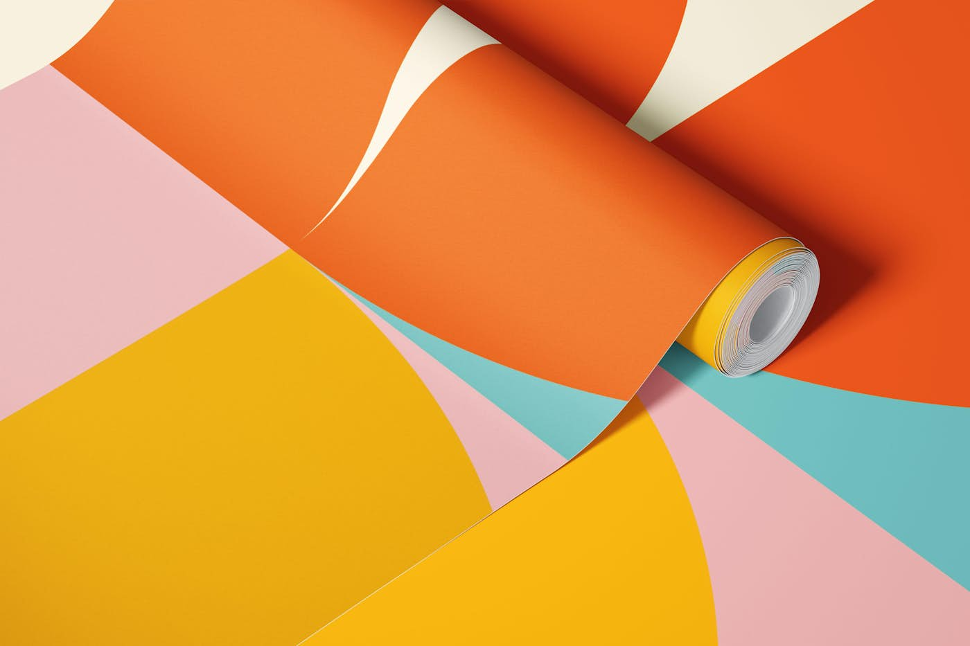 Colorful Bauhaus Blend wallpaper roll