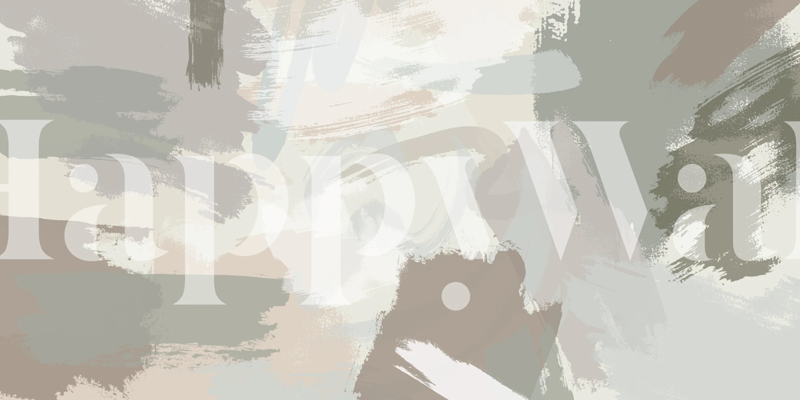 Abstract brush strokes in soft nude, beige, and gray colors wallpaper