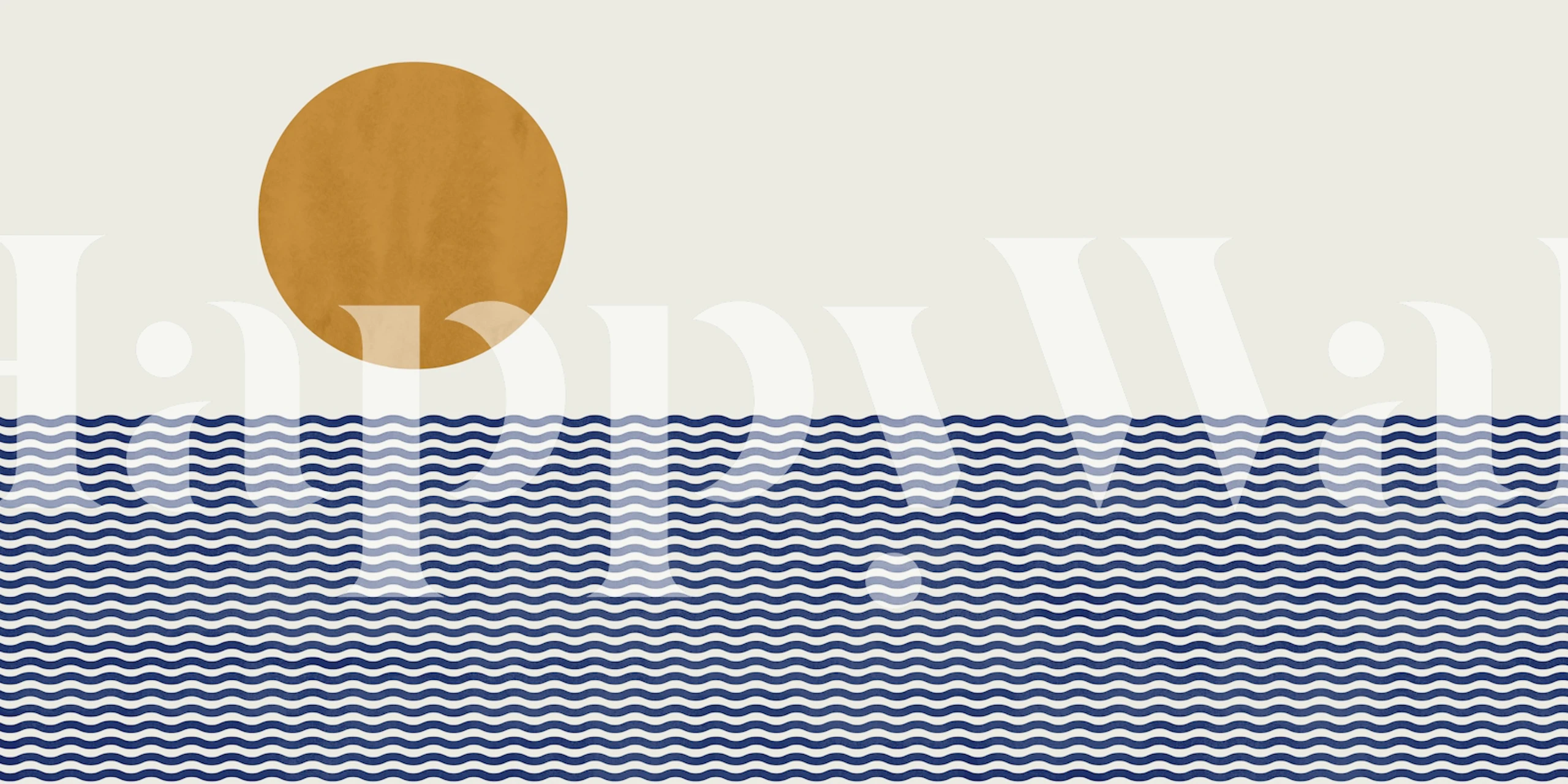 Ocean Waves Sunset tapet i ett rum