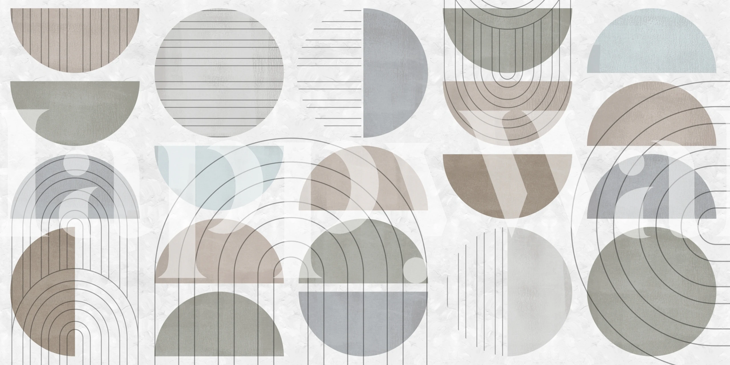 Papier peint Mid Century Chic dans une pièce