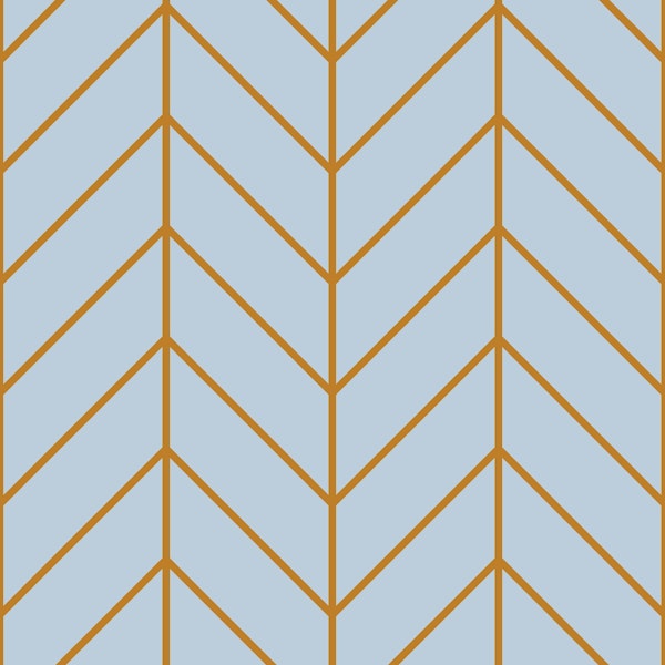 Chevron Pattern - Fog Blue and Desert Sun