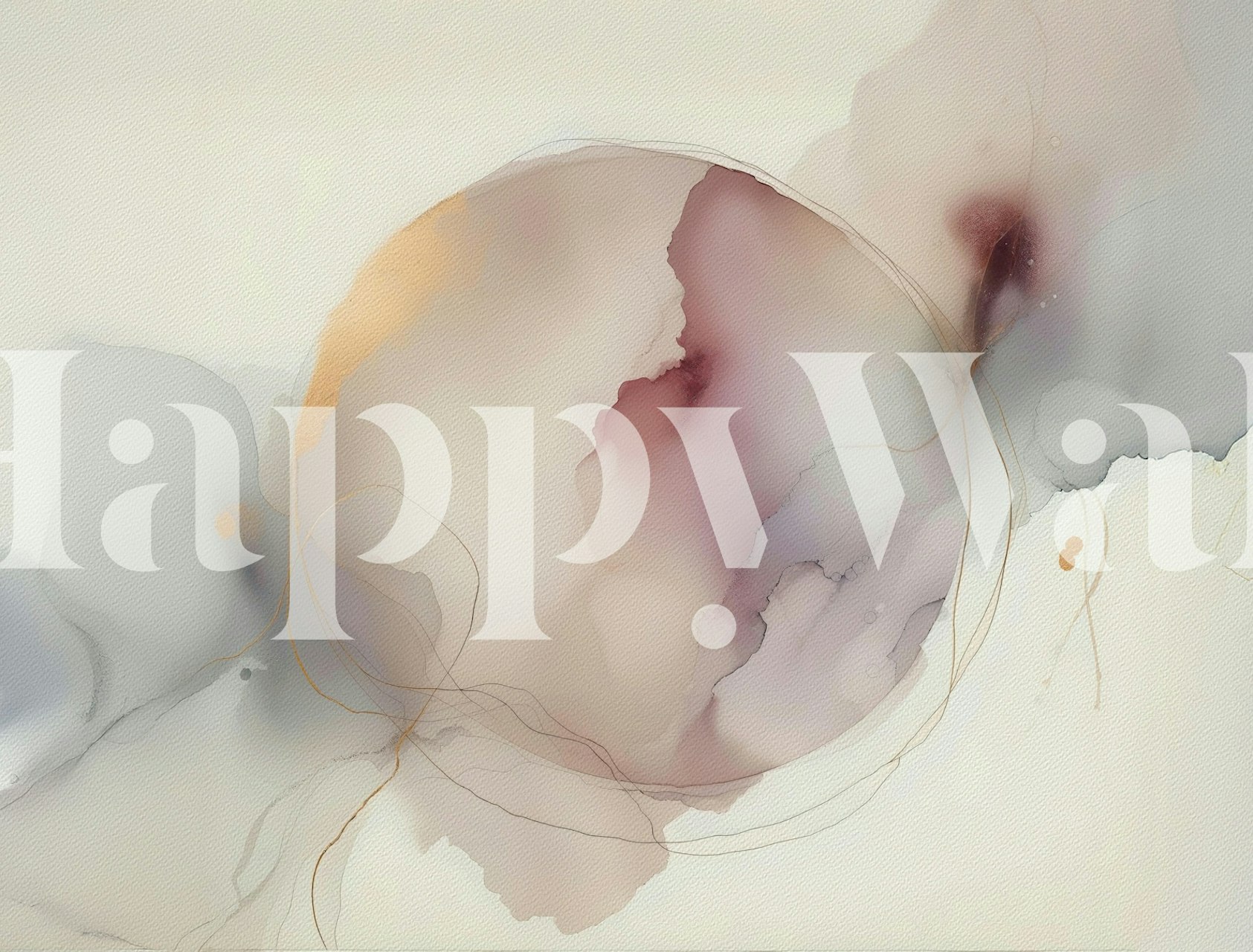 Soft abstract shapes in pink and beige hues wallpaper