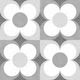 Geometric Flower Tile in Silver