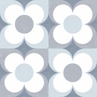 Geometric Flower Tile in Gentle Blue tapeta