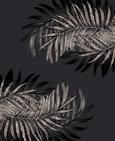 Gray Black Palm Glitter 6 papiers peint